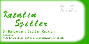 katalin sziller business card